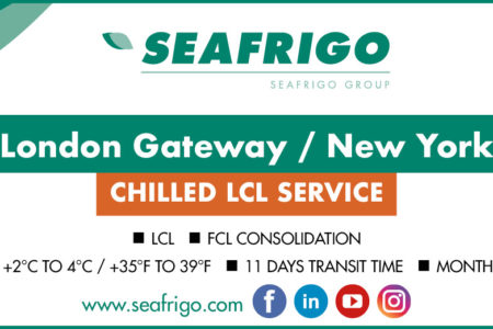 Lancement de la nouvelle ligne LCL  Londres-New York Seafrigo !